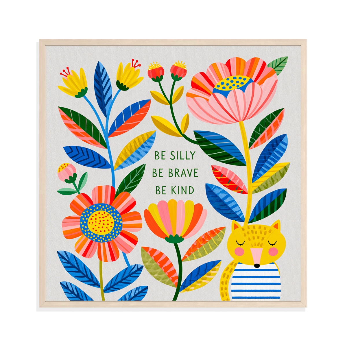 Be Silly, Be Brave, Be Kind – Fox, framed