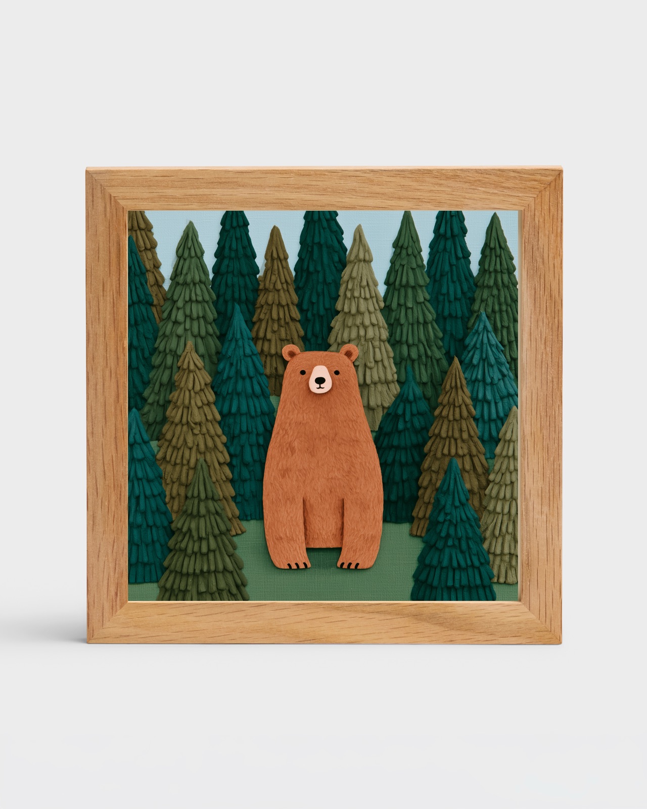 Brown Bear, 6×6 framed