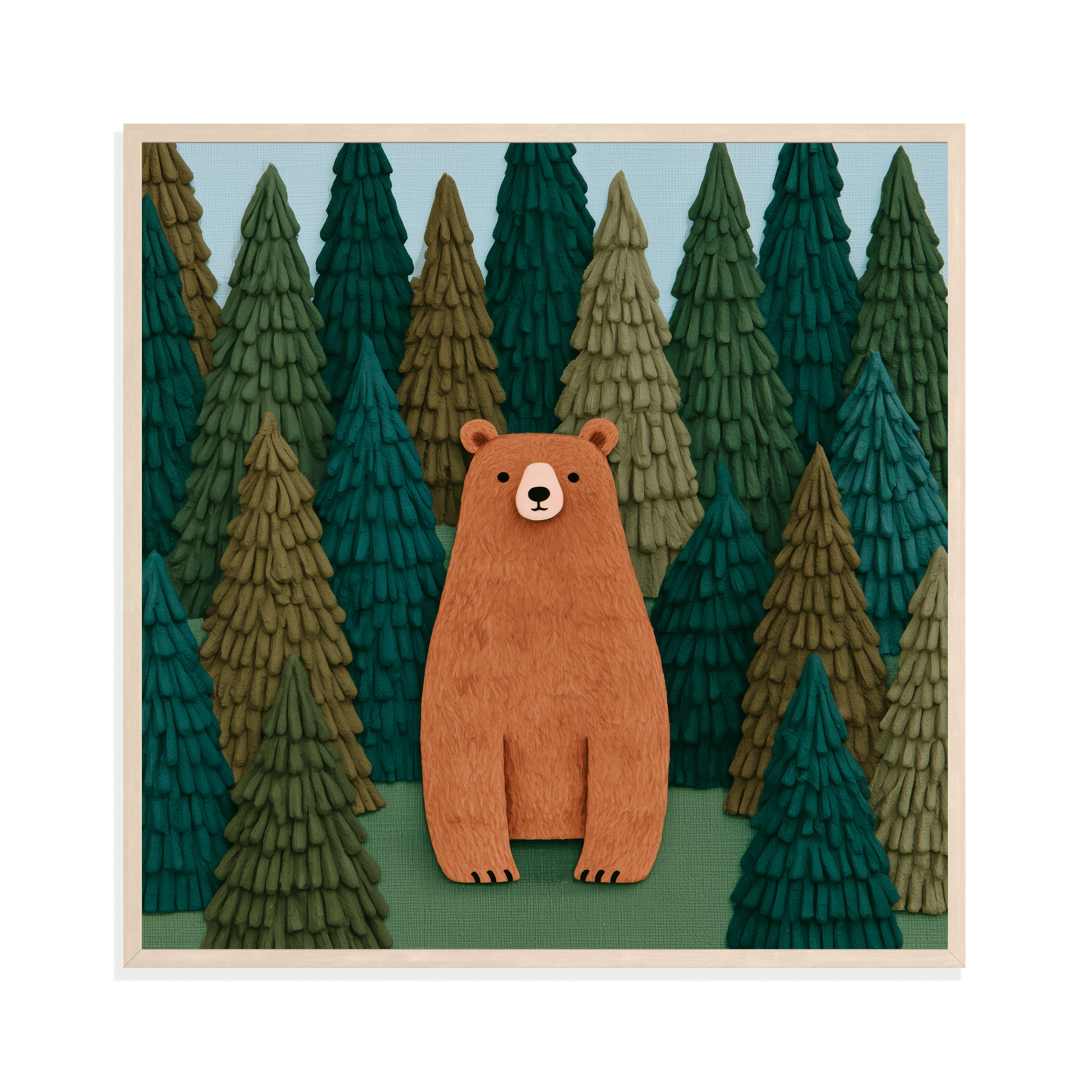 Brown Bear II, framed