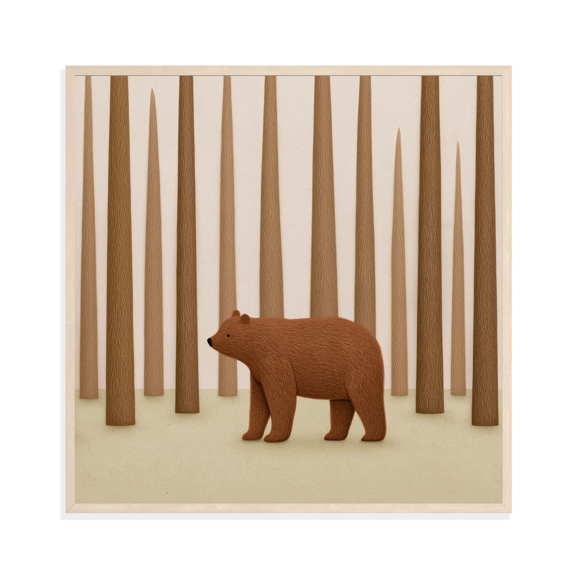 Brown Bear I, framed