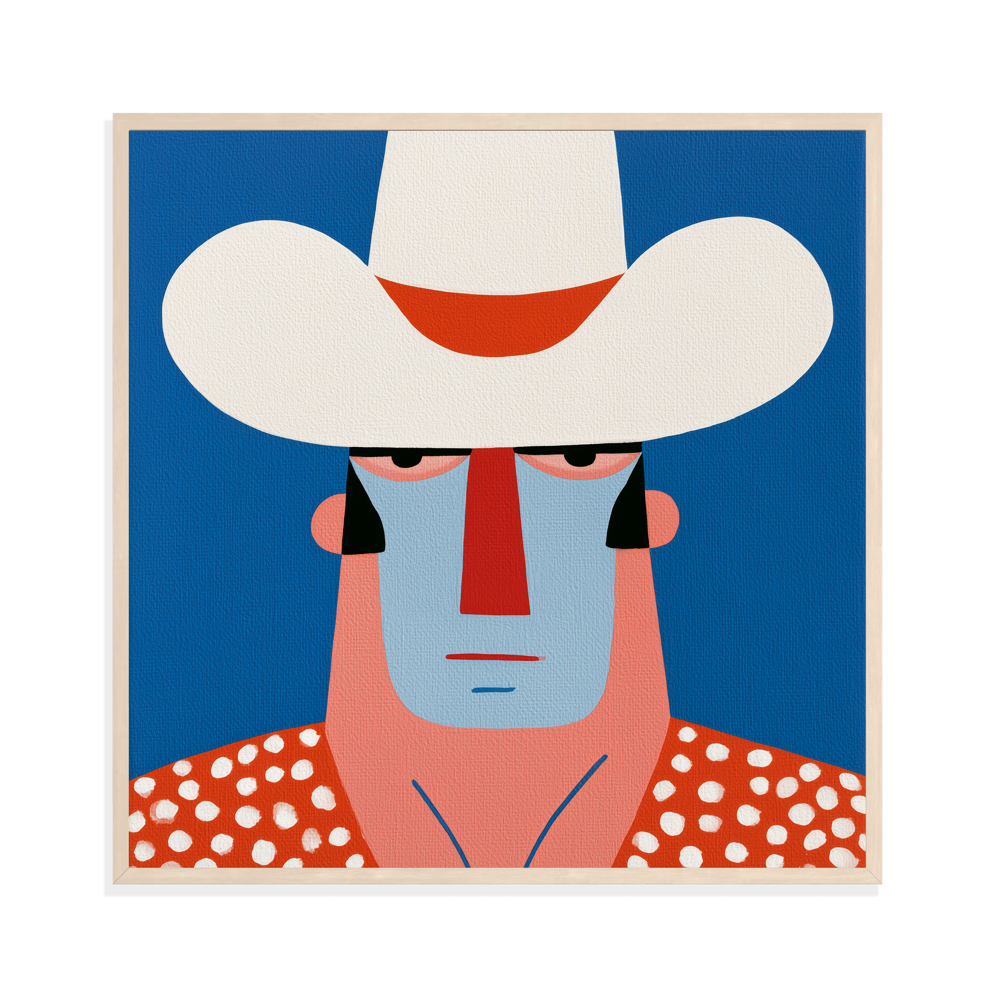 Cowboy I, framed