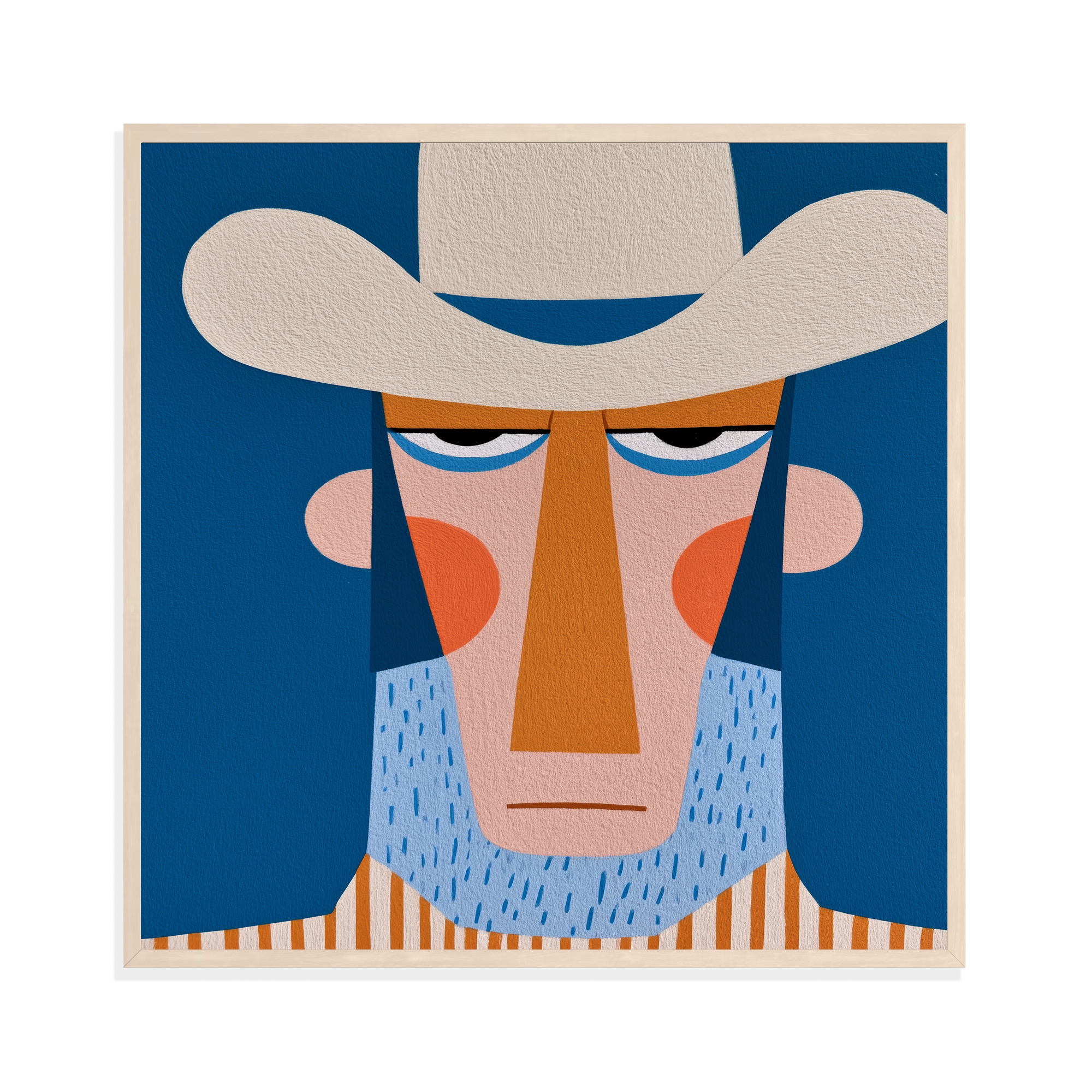 Cowboy II, framed