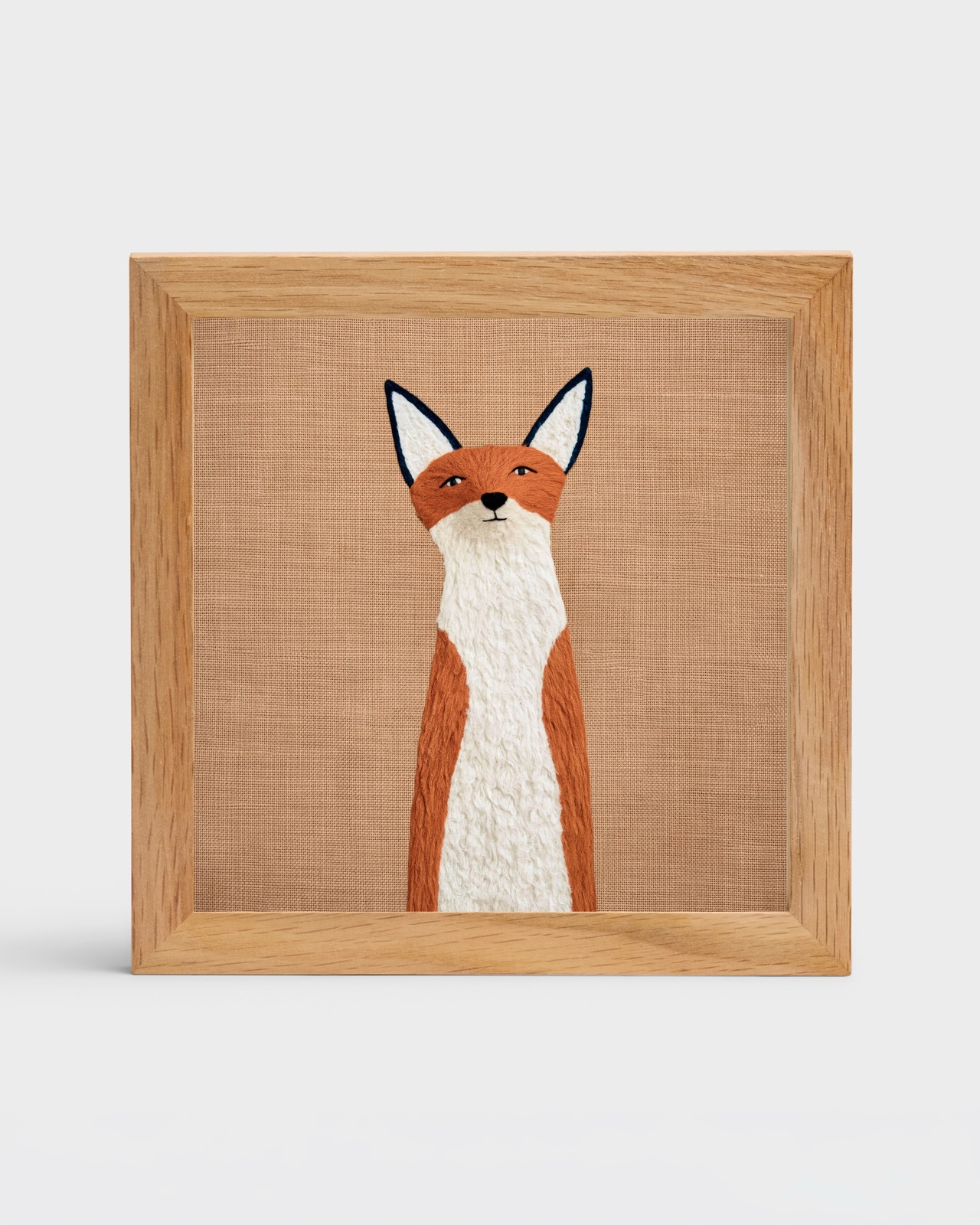 Fox Portrait, 6×6 framed