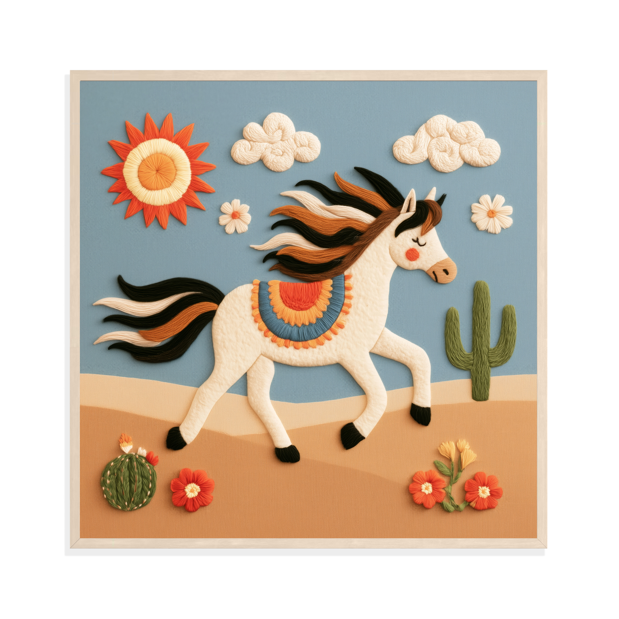 Horse in the Desert VII, framed