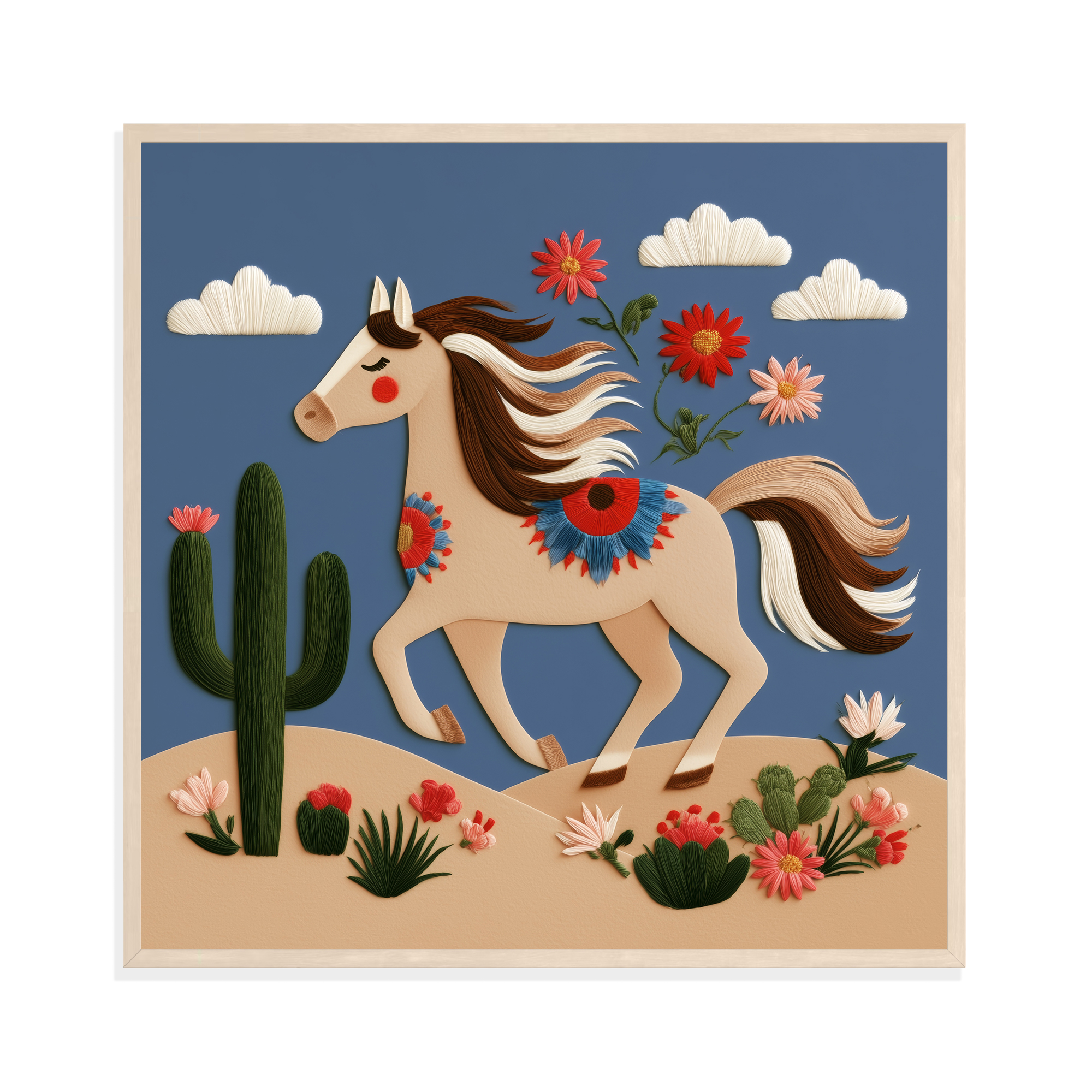Horse in the Desert VIII, framed