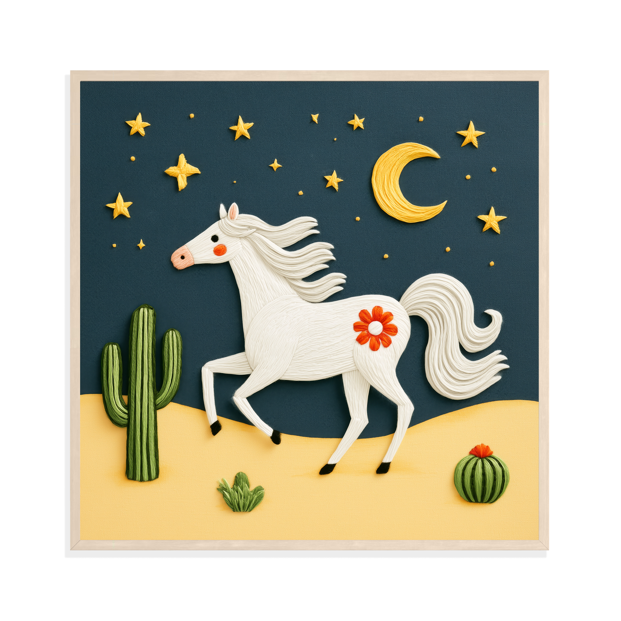 Horse in the Desert IV, framed