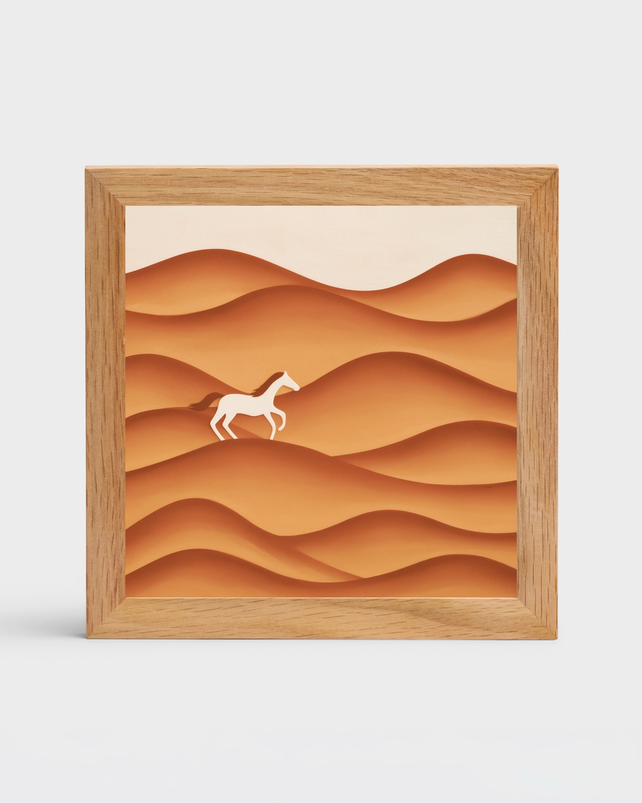 Horse in the Desert, 6×6 framed