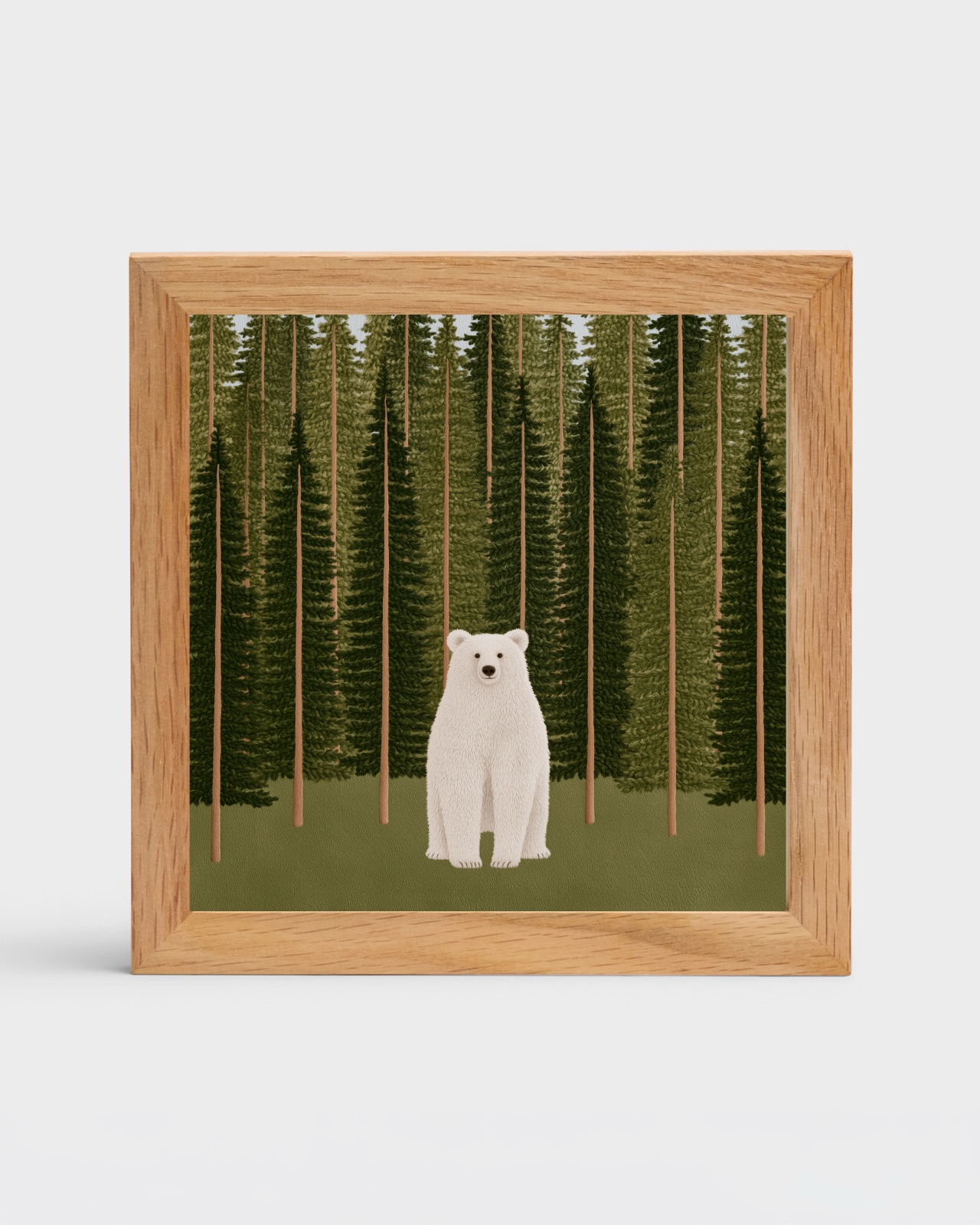 White Bear, 6×6 framed
