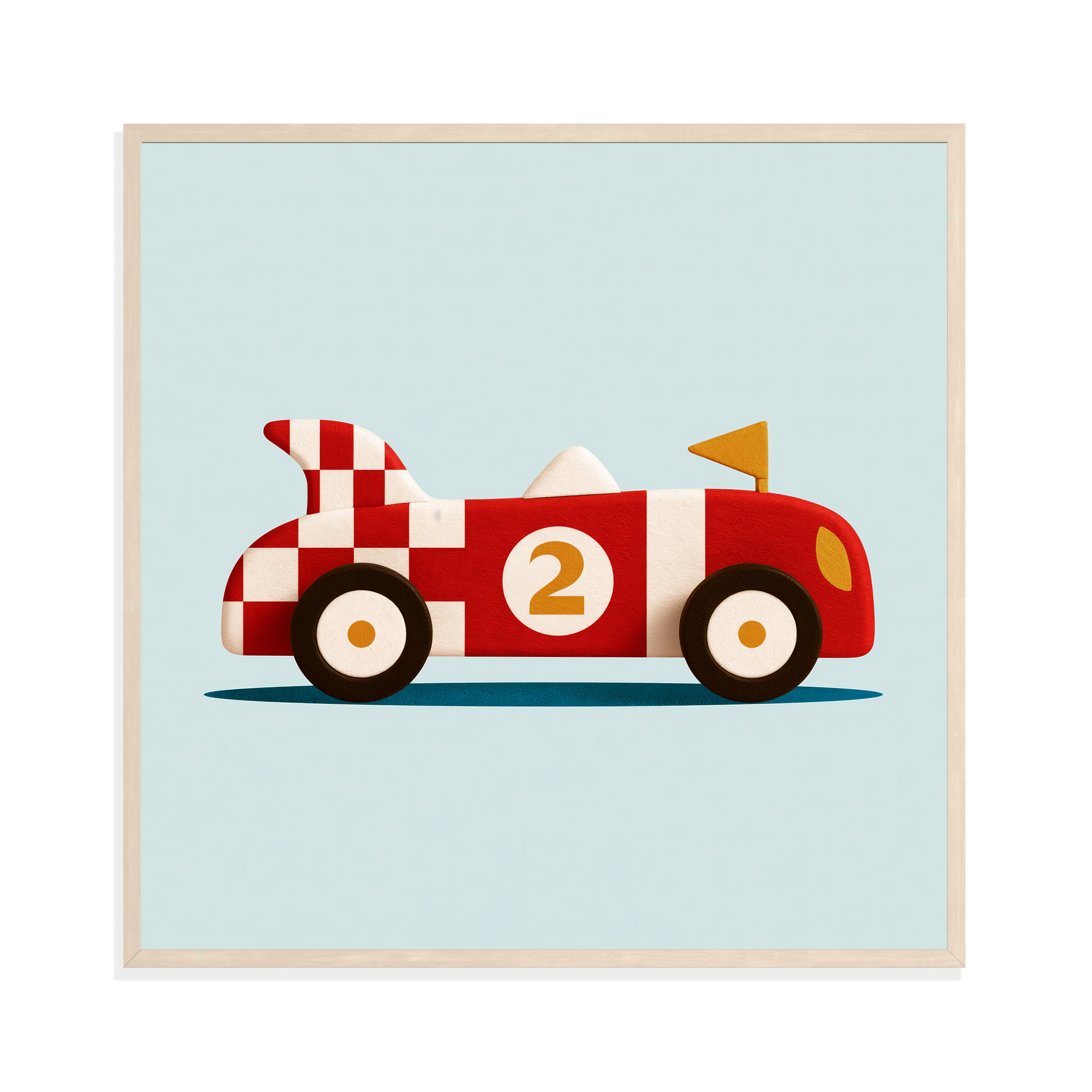 Race Car II, framed