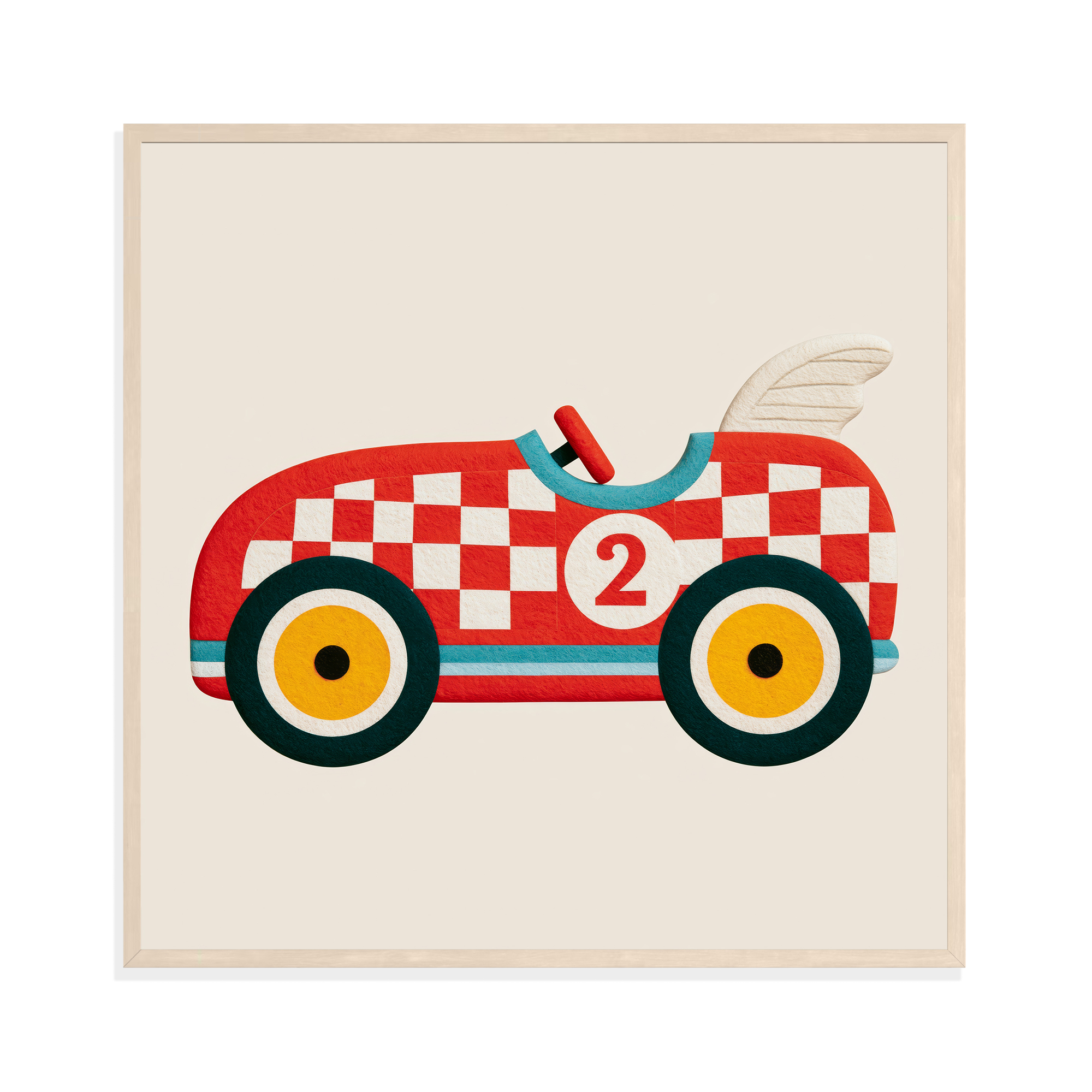 Race Car I, framed