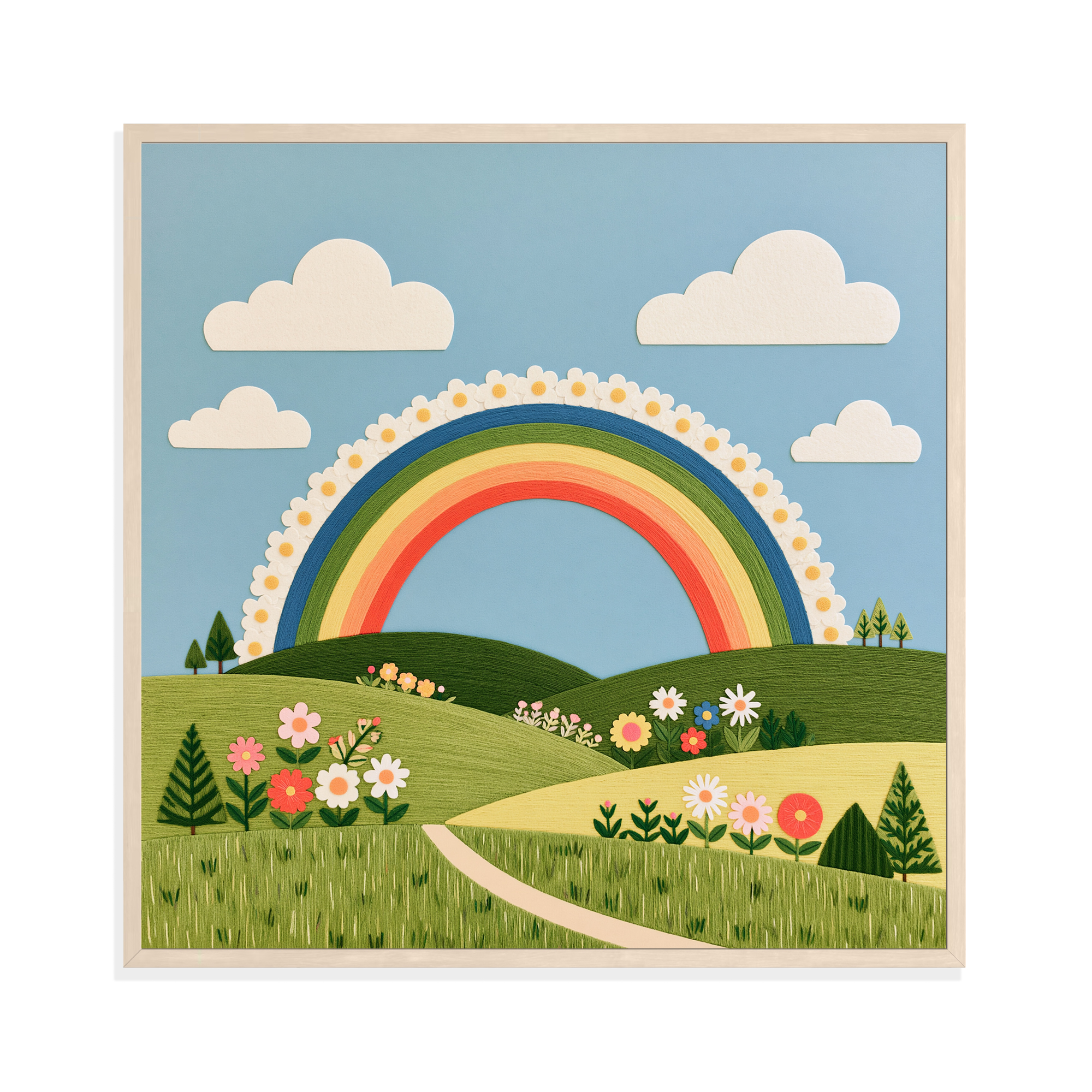 Rainbow II, framed