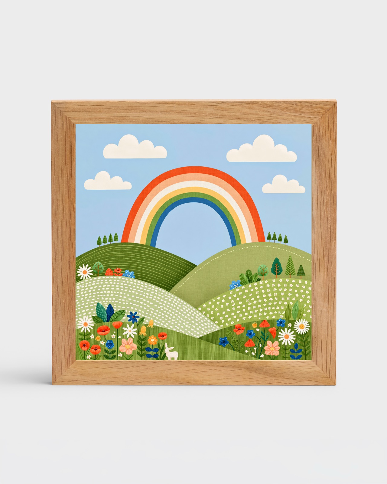 Rainbow, 6×6 framed