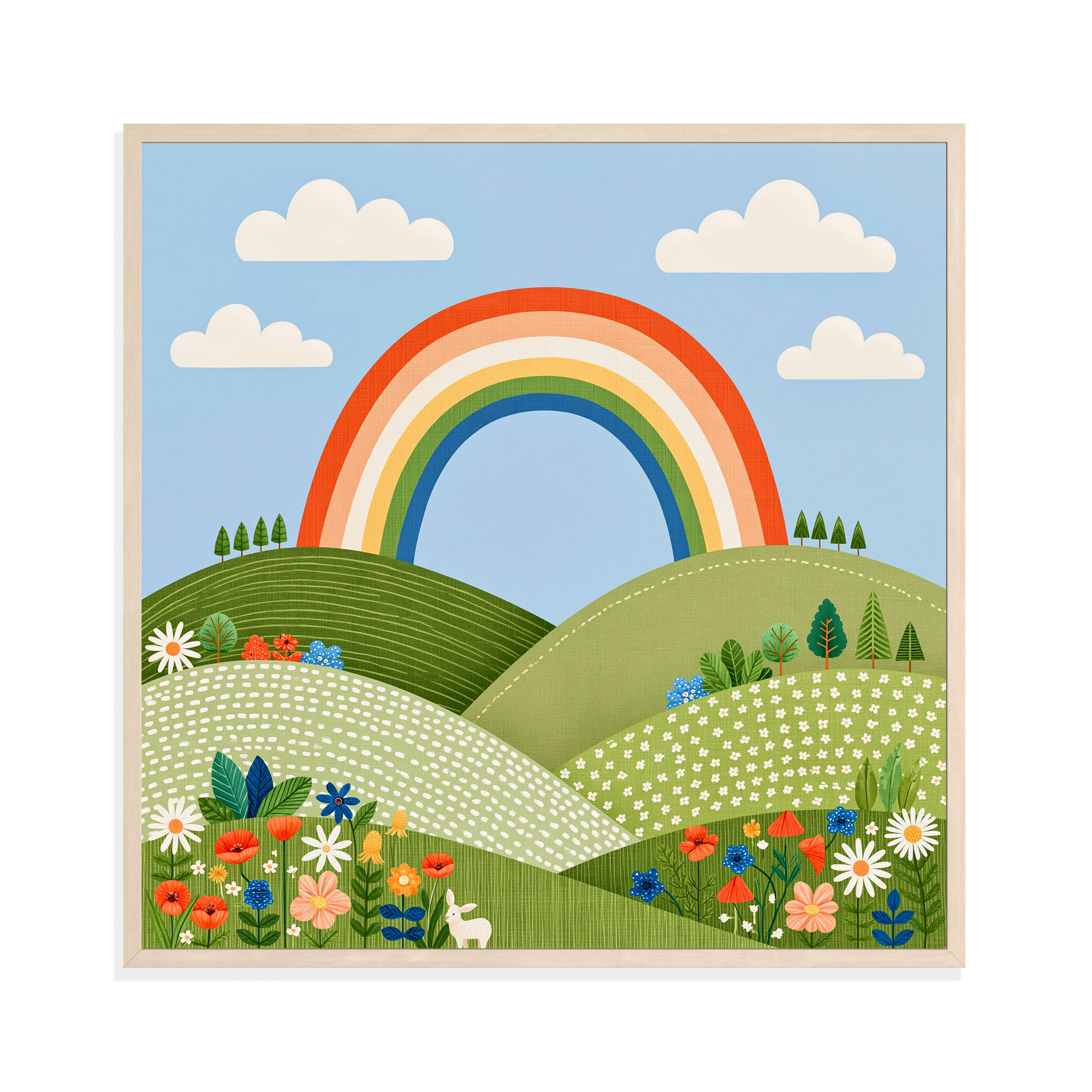 Rainbow, framed