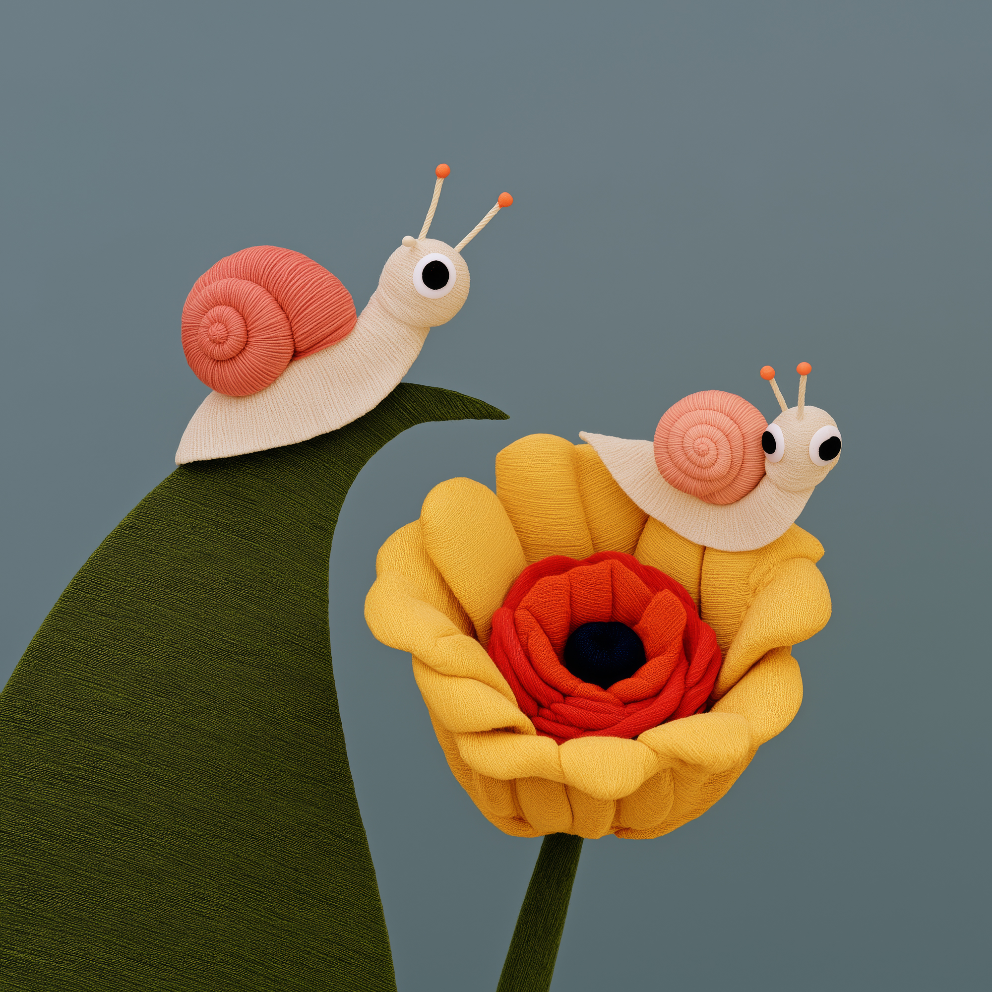 Snails on a Flower II
