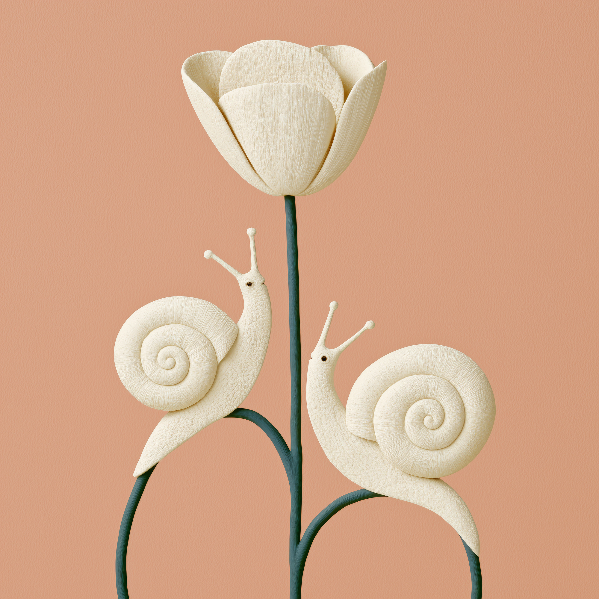 Snails on a Flower III