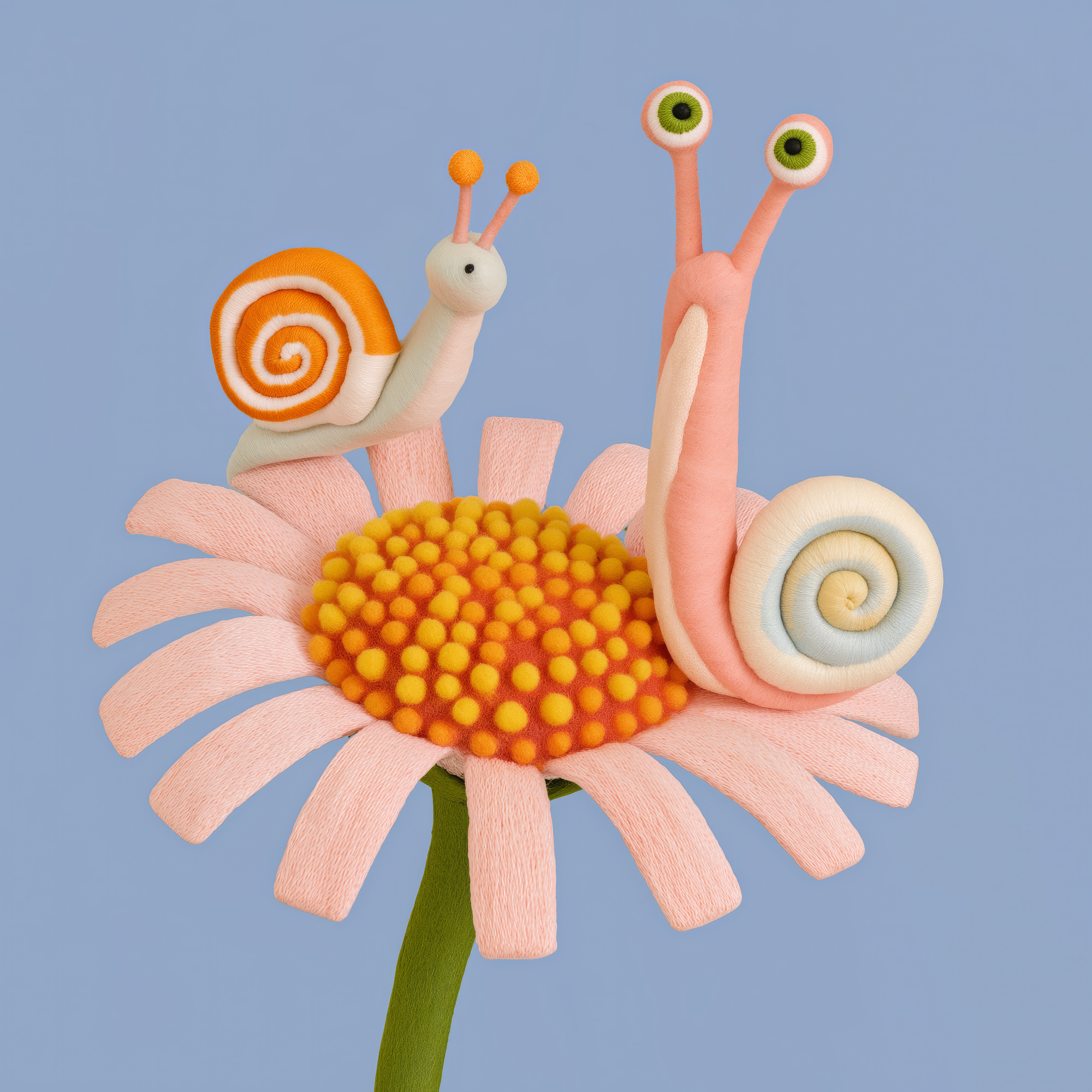 Snails on a Flower I